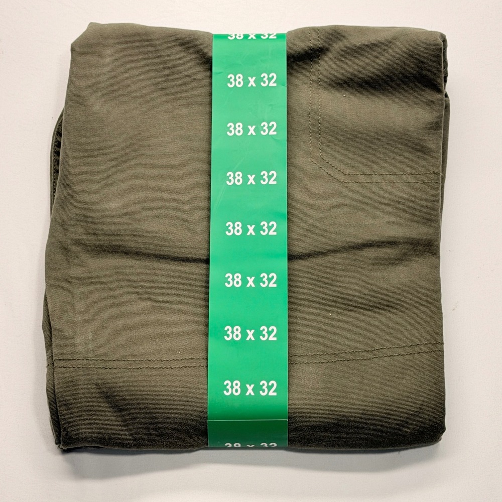 Eddie Bauer Mens Relaxed Fit Utility Pants Slate Green 38x32 Stretch 1566224 NEW - Picture 2 of 5